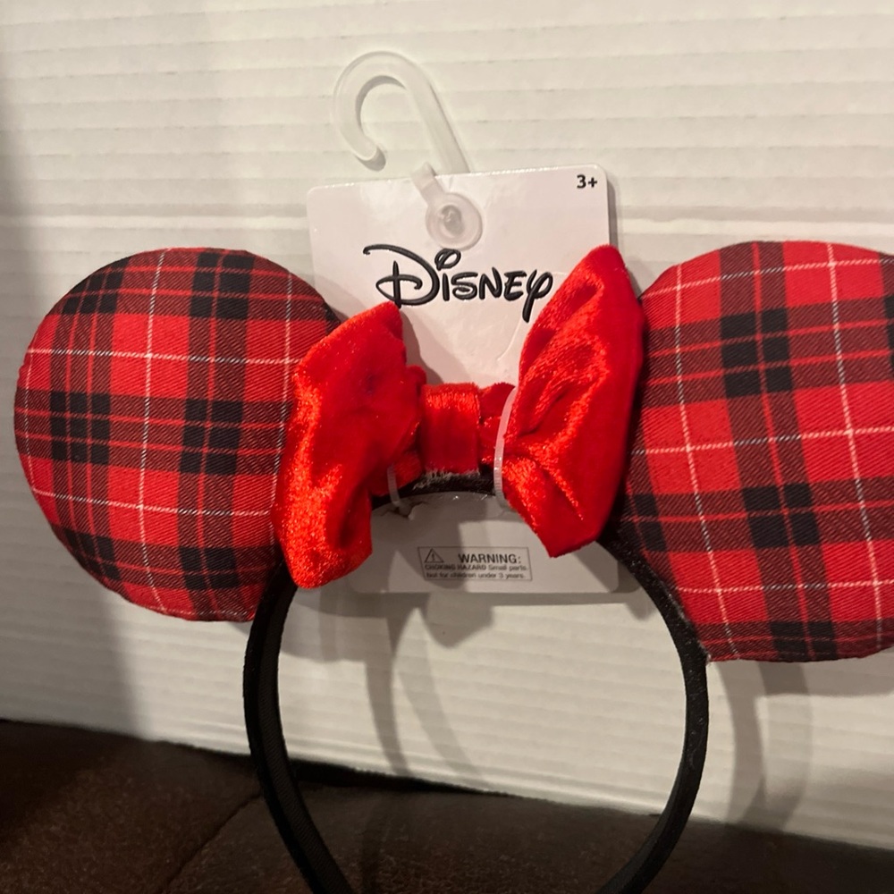 Disney Minnie head band plaid